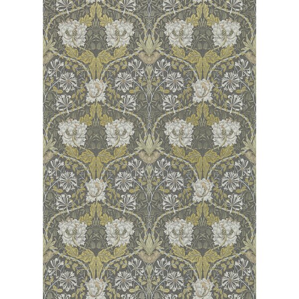 Morris Co Honeysuckle Tulip Damask Wallpaper Roll Perigold